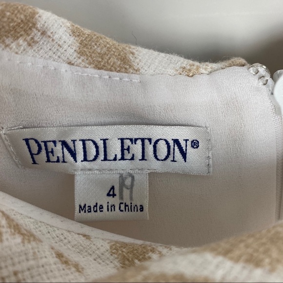PENDLETON Tan & Ivory Drop Waist Sheath Dress! 4 - Picture 5 of 9